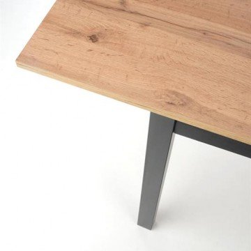 Фото4.Розкладний стіл GREG 124 (168) x74 Halmar дуб вотан / чорний